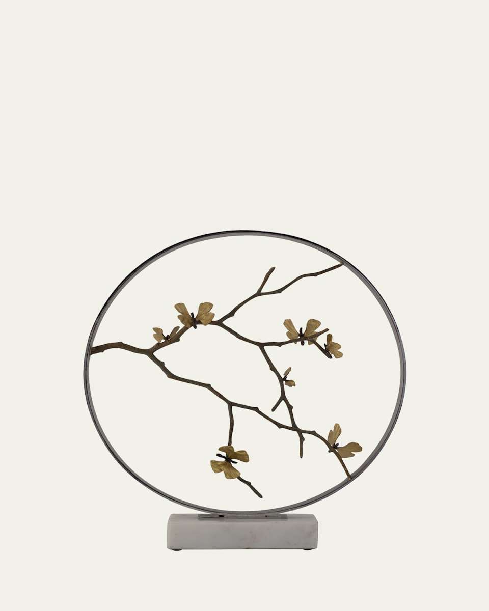 Butterfly Ginkgo 22" Moon Gate Sculpture